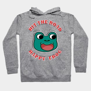 Hit The Road Happy Frog Hoodie